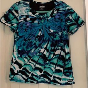 Butterfly scrub top size medium